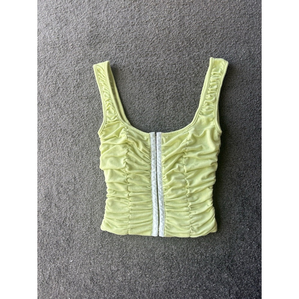 Eye Candy Women's Green Racerback Cropped Tank Top Size Medium